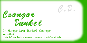 csongor dunkel business card